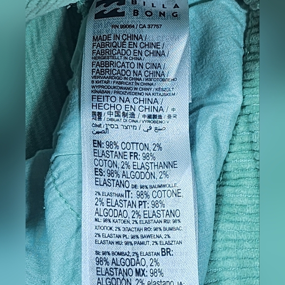 Billabong X The Salty Blonde Chill Out High Rise Curduroy Pants 26 - Picture 12 of 12